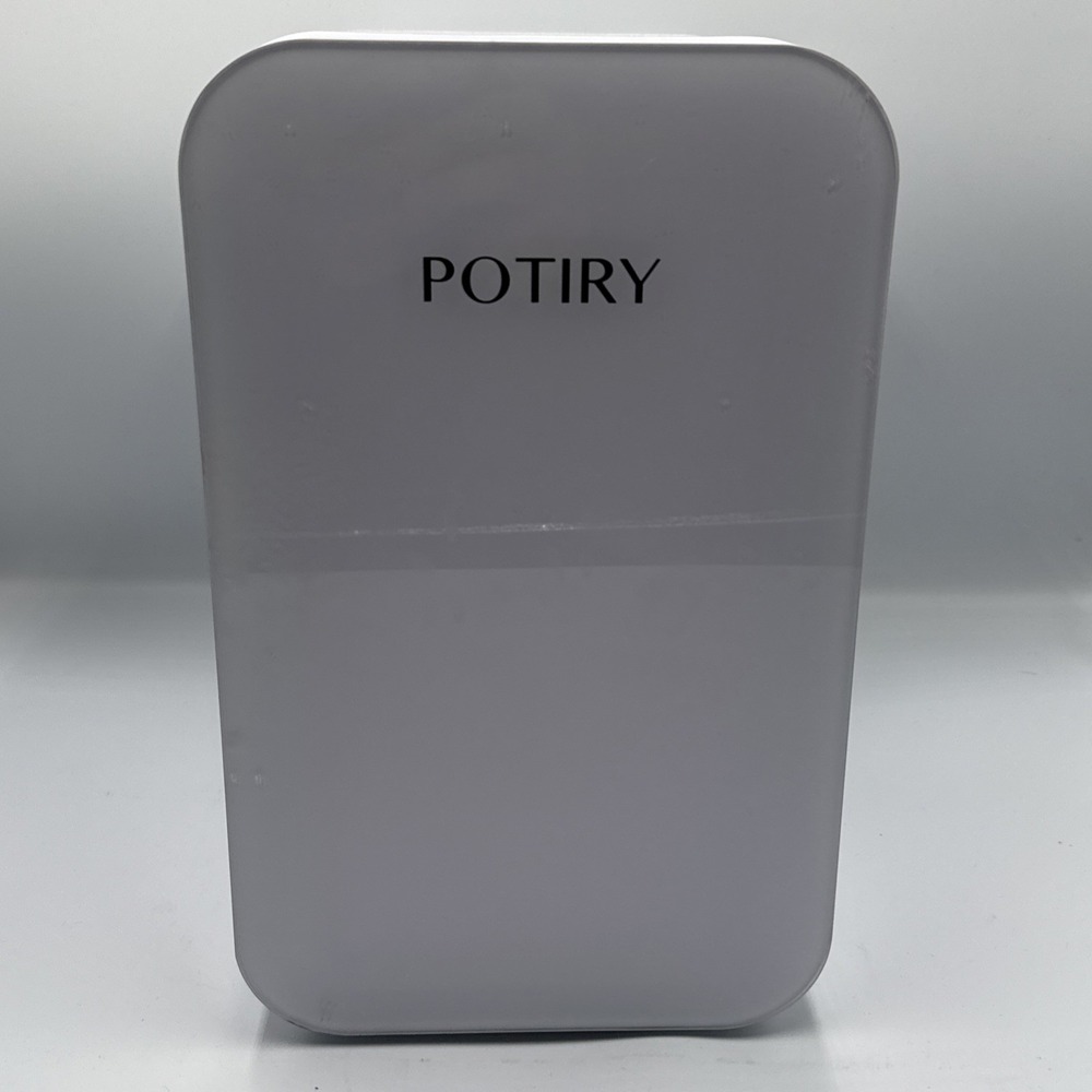 Potiry 4L/6 Can Portable Mini Fridge Cooler and Warmer AC/DC for Skin Care White